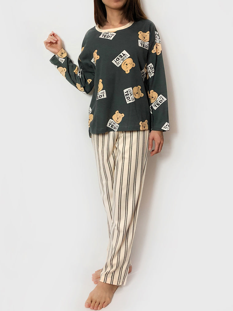 Women's cozy teddy nightwear loungewear pajama sets