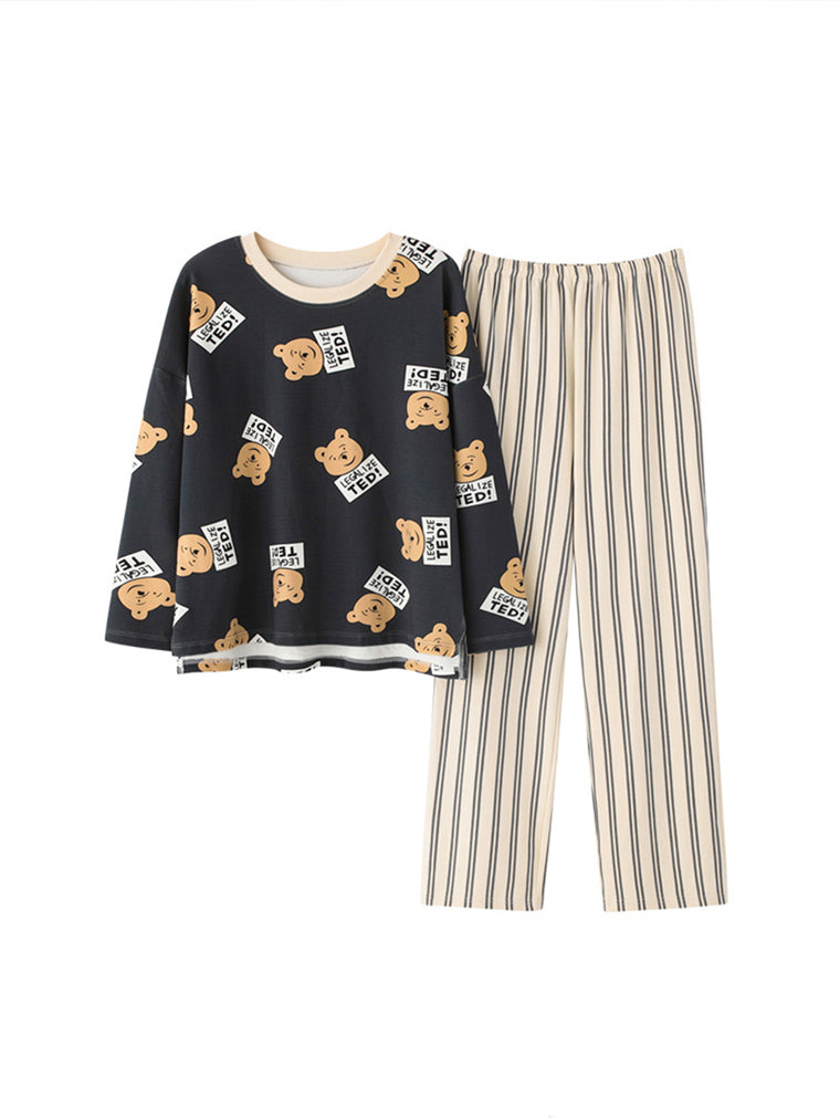 Women's cozy teddy nightwear loungewear pajama sets