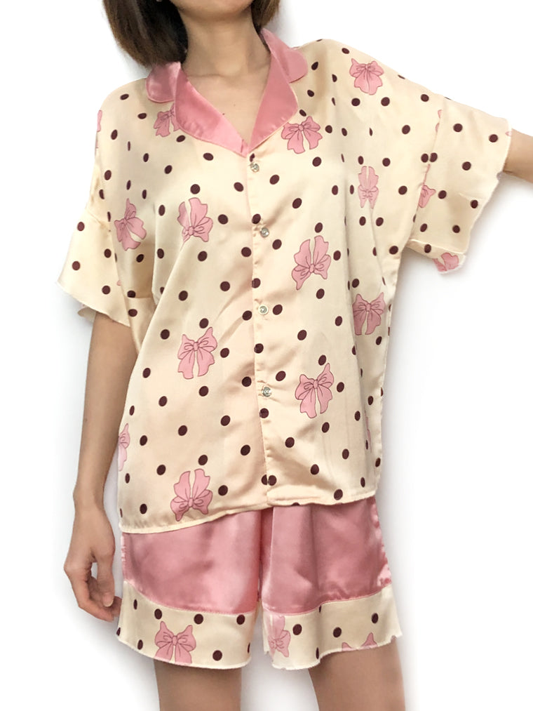 women's soft comfy silky satin pajama set pjs lounge