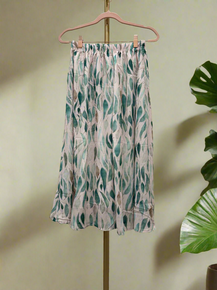 Leaf Print Skirt