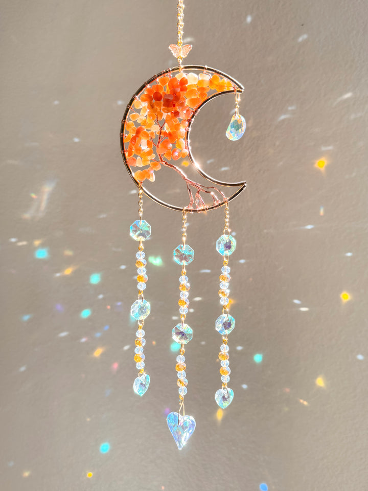 Crescent Moon Tree of Life Suncatcher