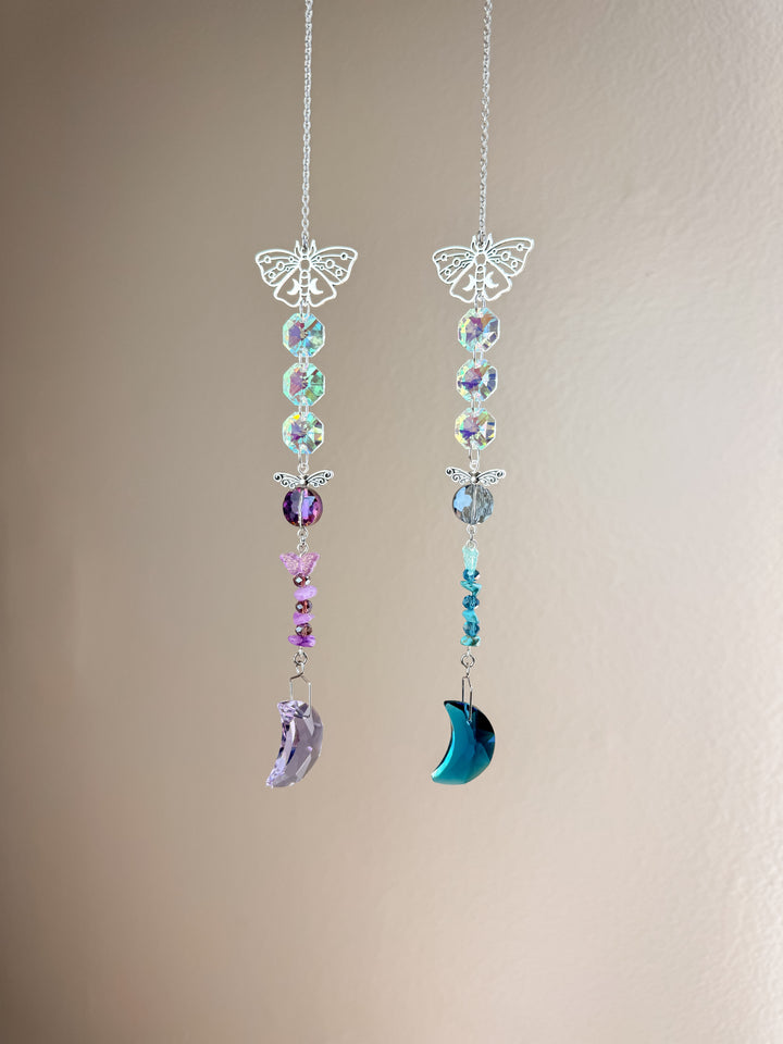 Butterfly Moon Crystal Suncatcher