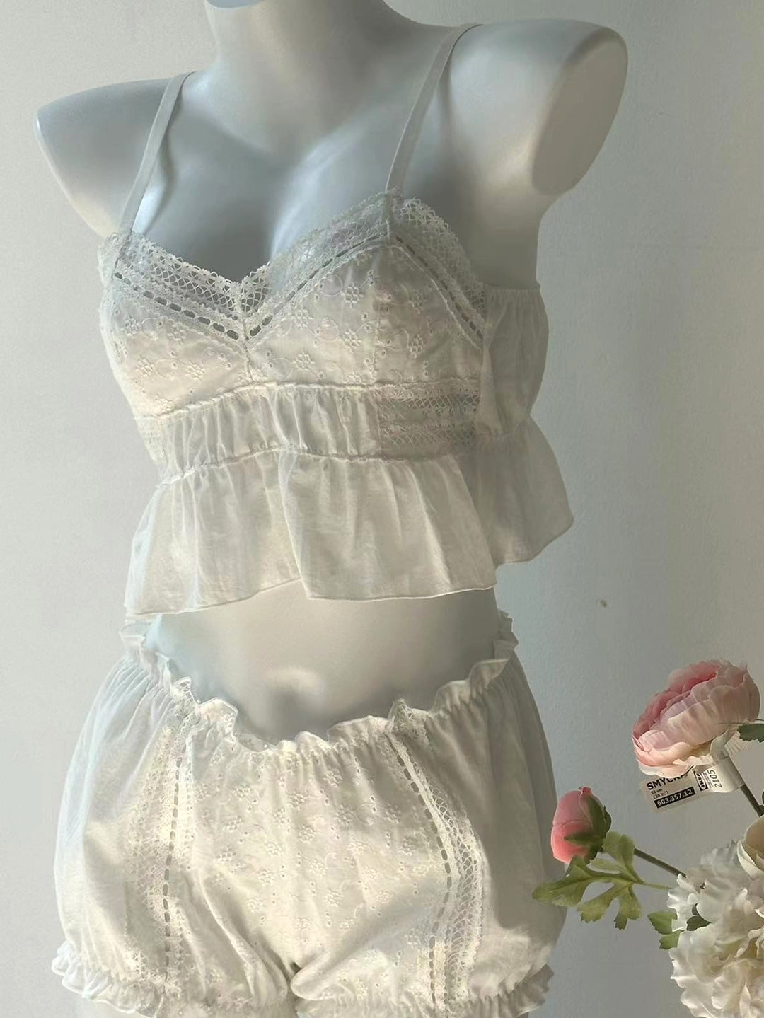 White Cotton Cami Set