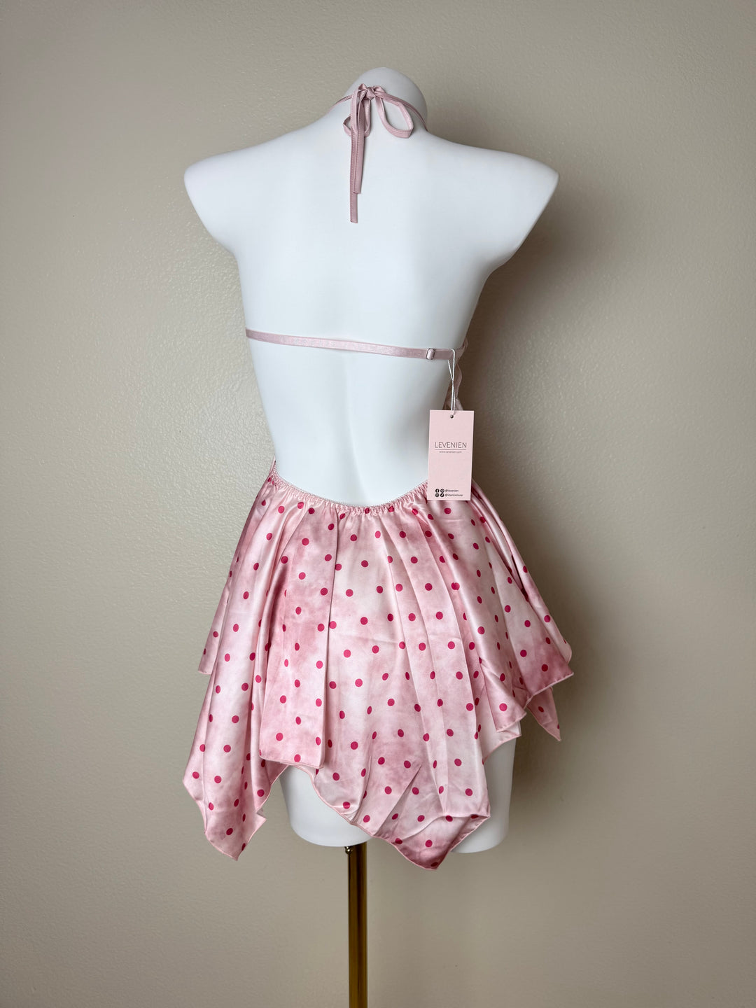 Pink Polka Dots Butterfly Slip back view