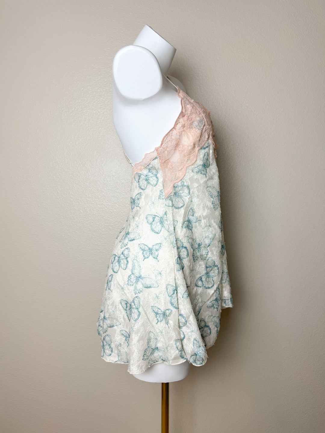 side view of Butterfly Pattern Cross-Back Slip