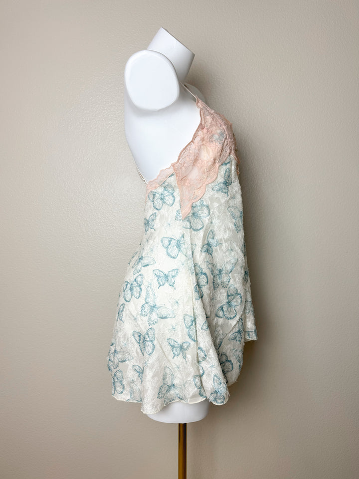 side view of Butterfly Pattern Cross-Back Slip