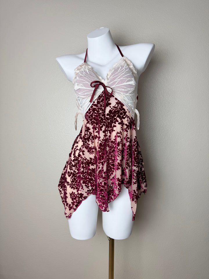 Red Velvet Butterfly Slip