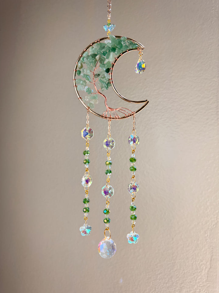 Green Moon Tree of Life Suncatcher
