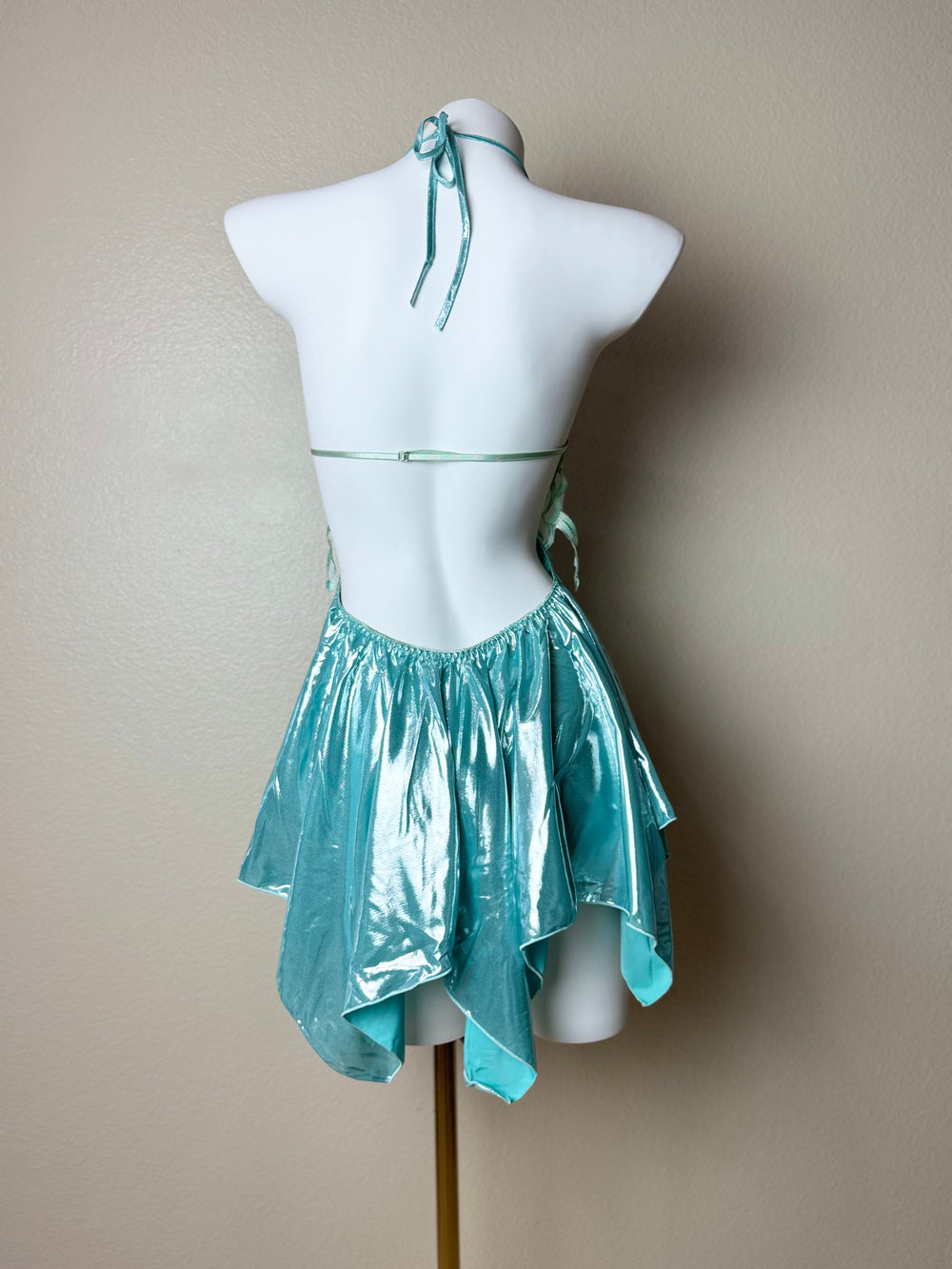 Shiny Metallic Butterfly Slip - Back