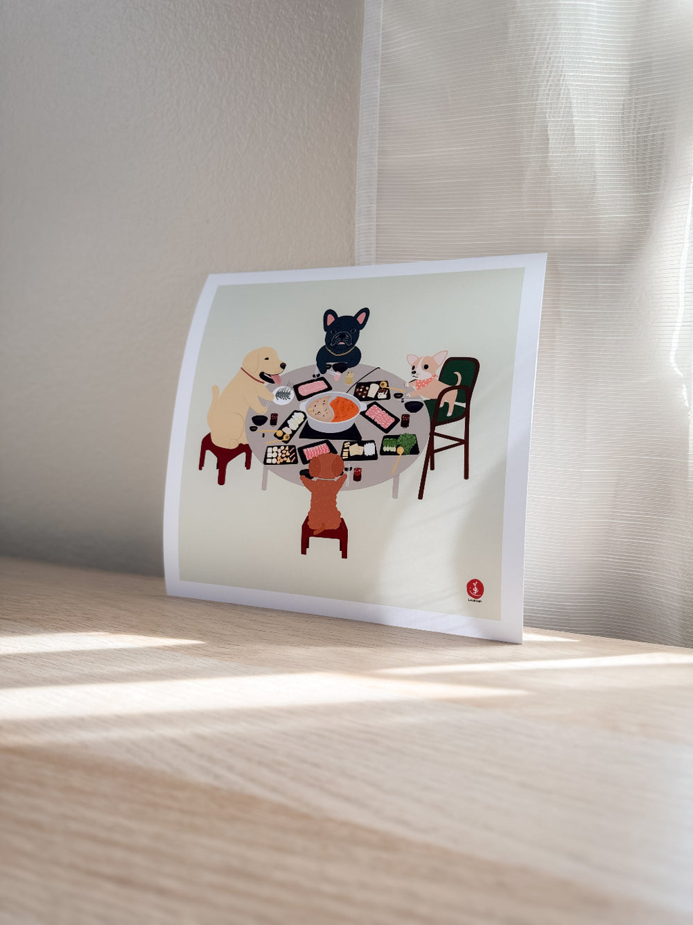 Dogs Eating Hotpot Print
