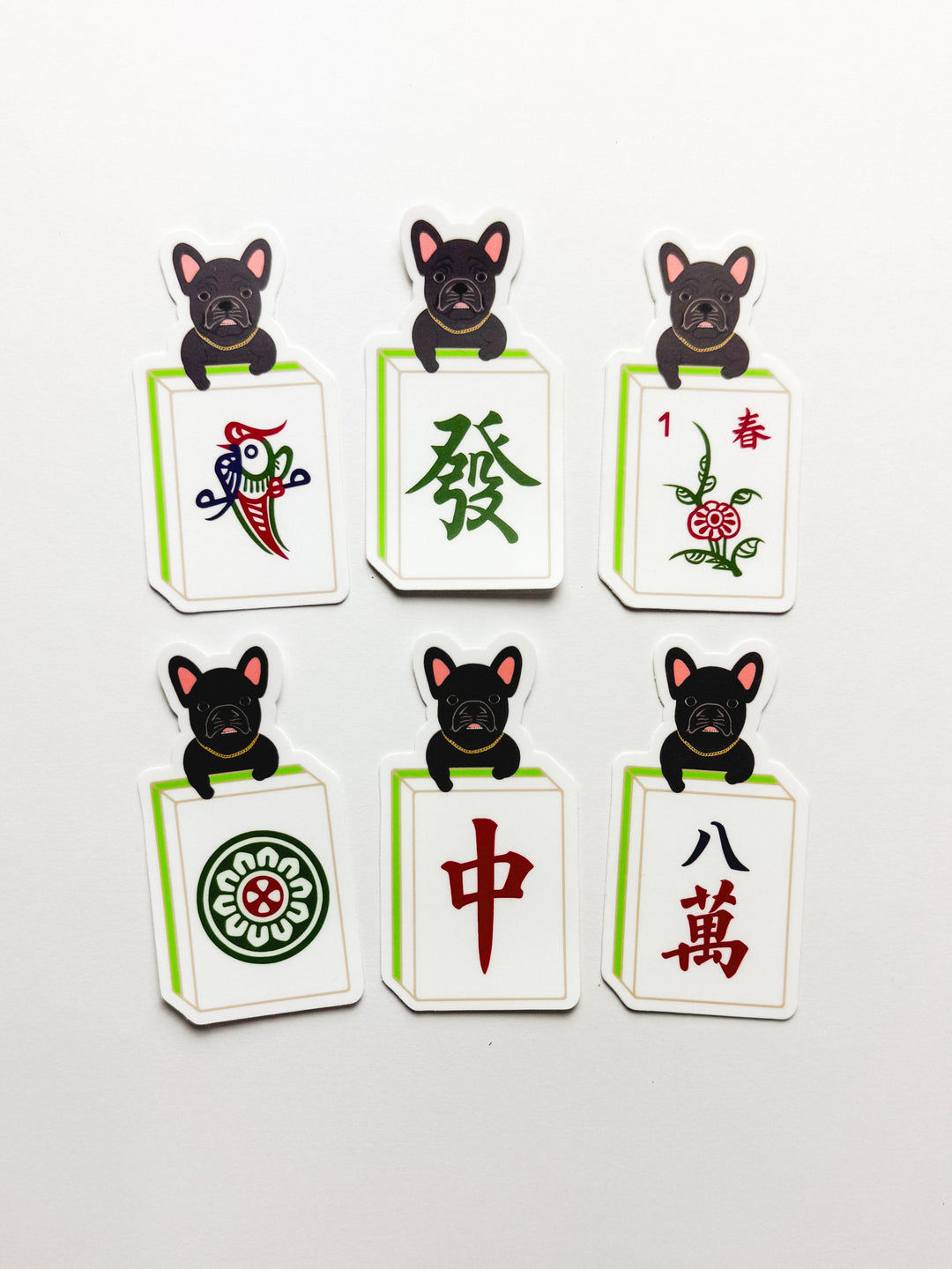 Fortune Dog Mahjong Tile Stickers