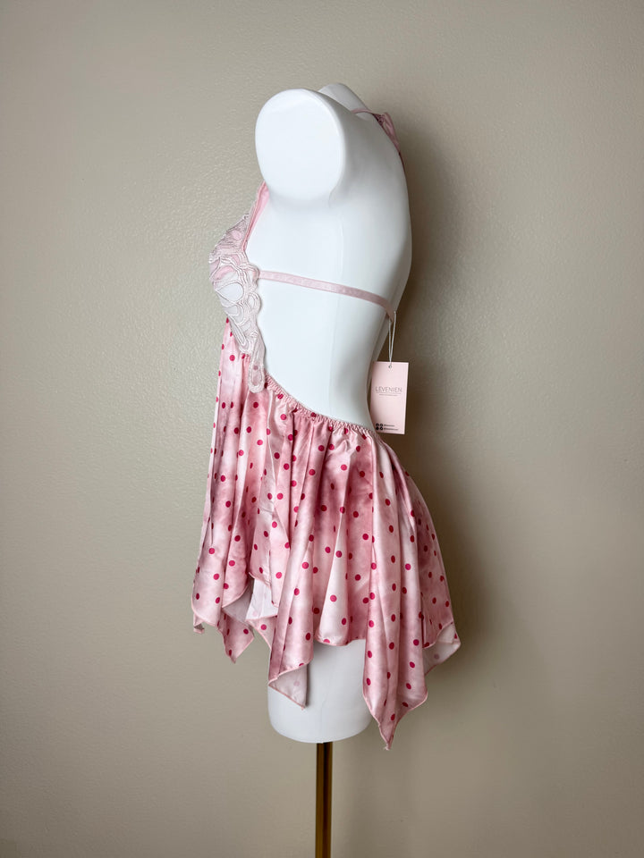 Pink Polka Dots Butterfly Slip side view