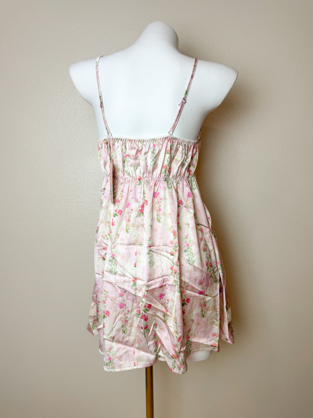 back view of Vintage Style V-Neck Slip