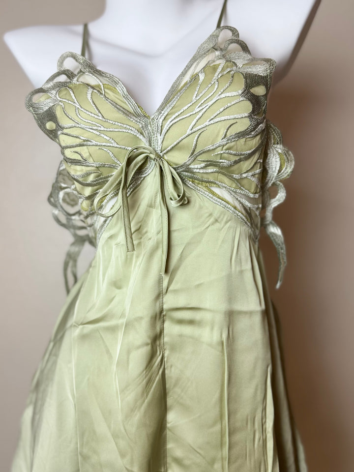 Green Butterfly Slip