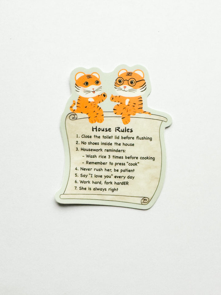 House Rules Sticker