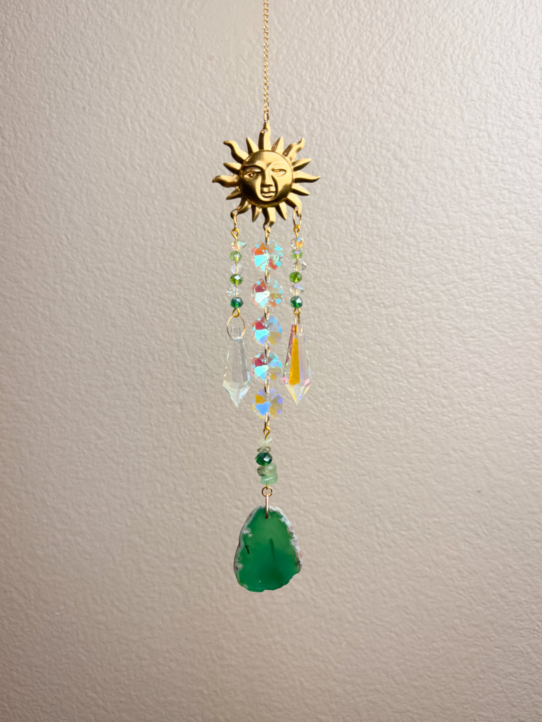 Sun Agate Stone Crystal Suncatcher