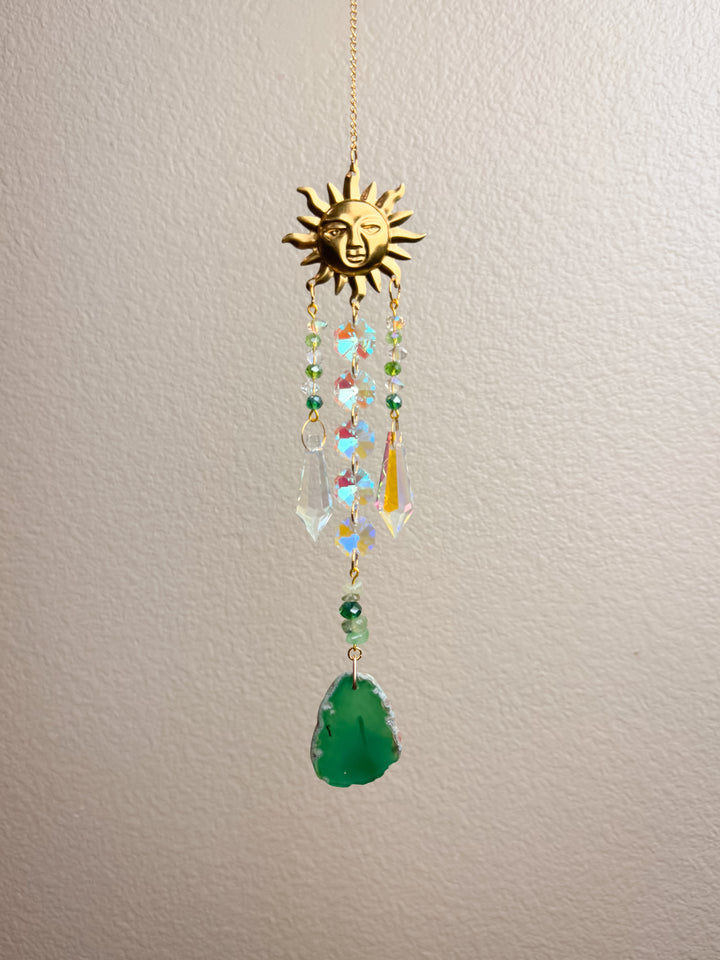 Sun Agate Stone Crystal Suncatcher