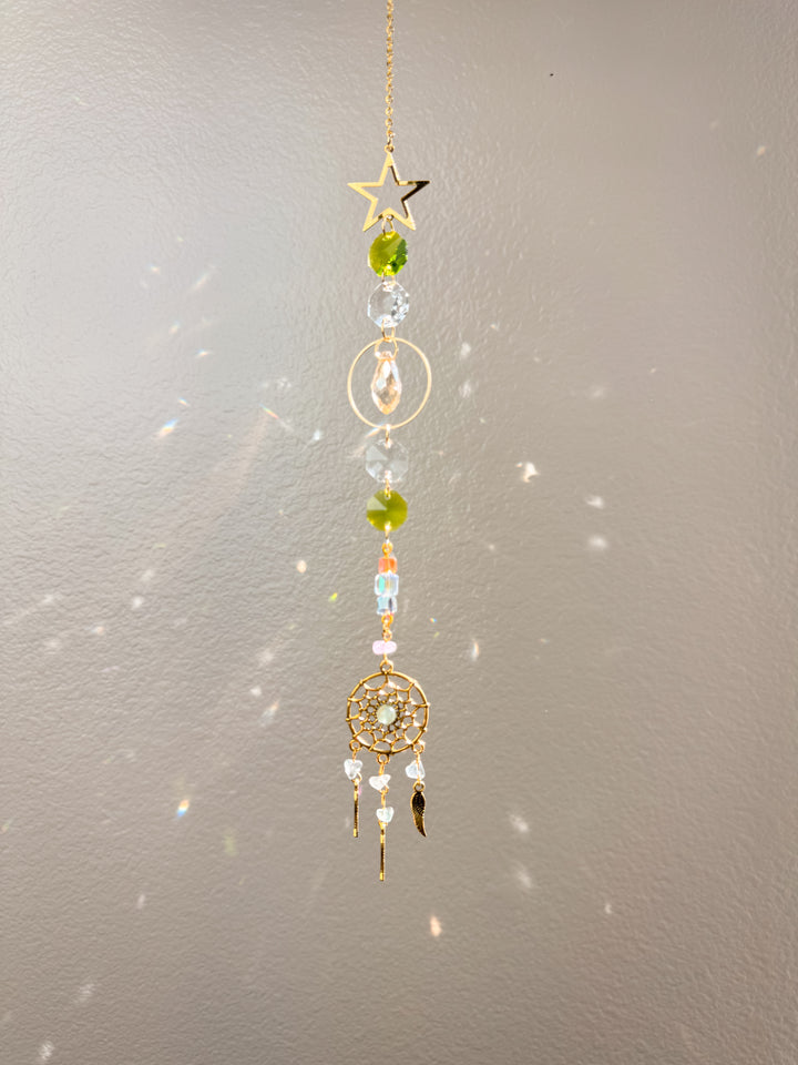 Green Dreamcatcher Suncatcher