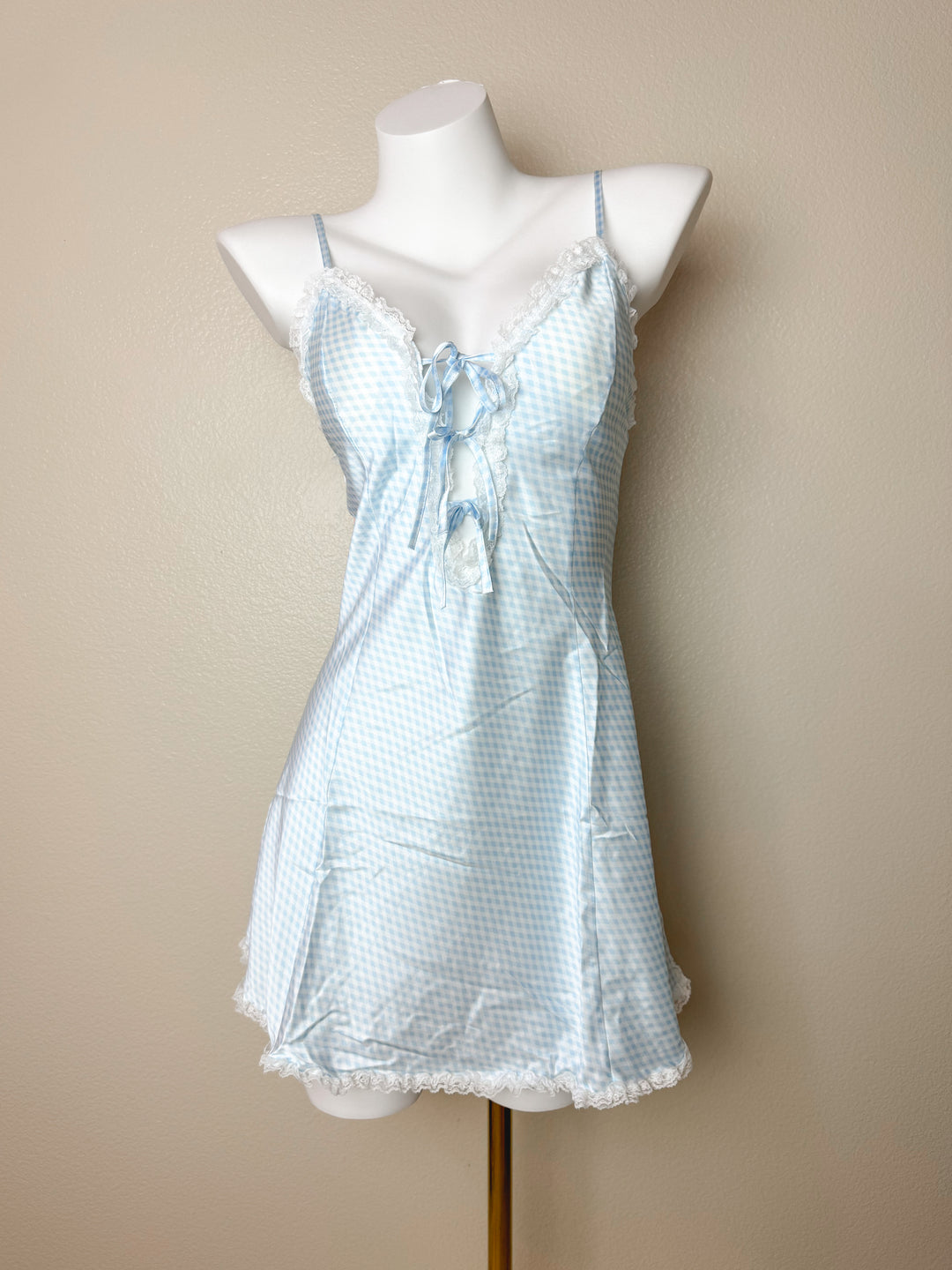 Blue Grid Plunge Slip