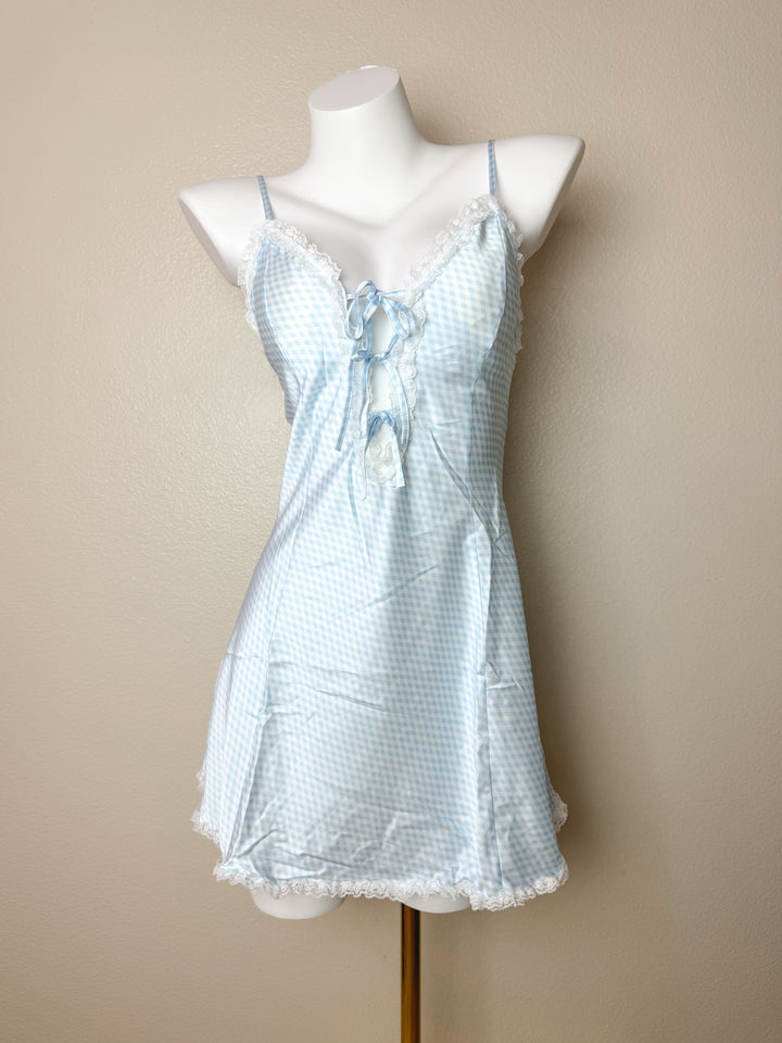 Blue Grid Plunge Slip