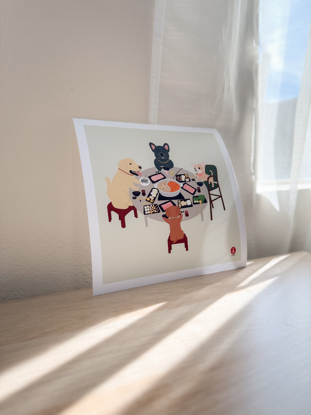 Dogs Eating Hotpot Print