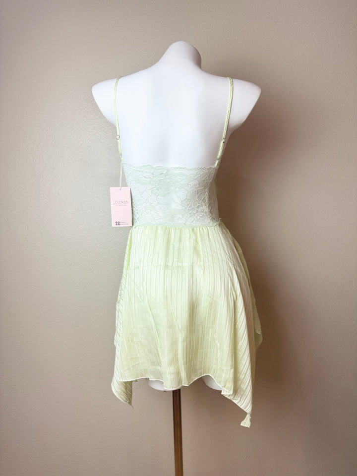 Green Floral Butterfly Slip - Back
