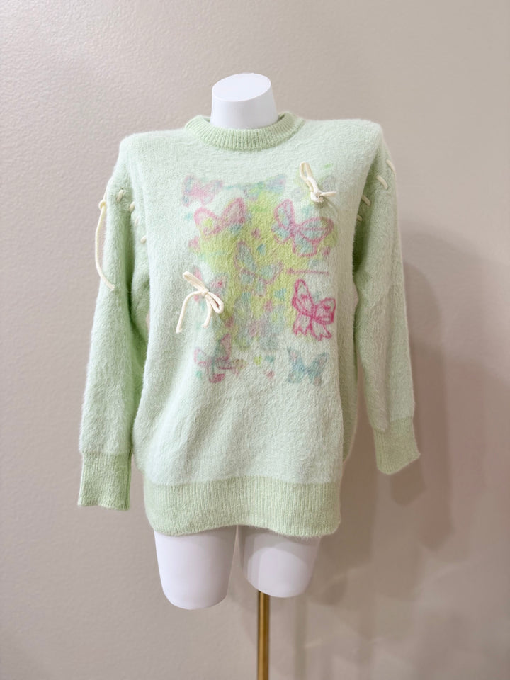 Green Bowknots Sweater