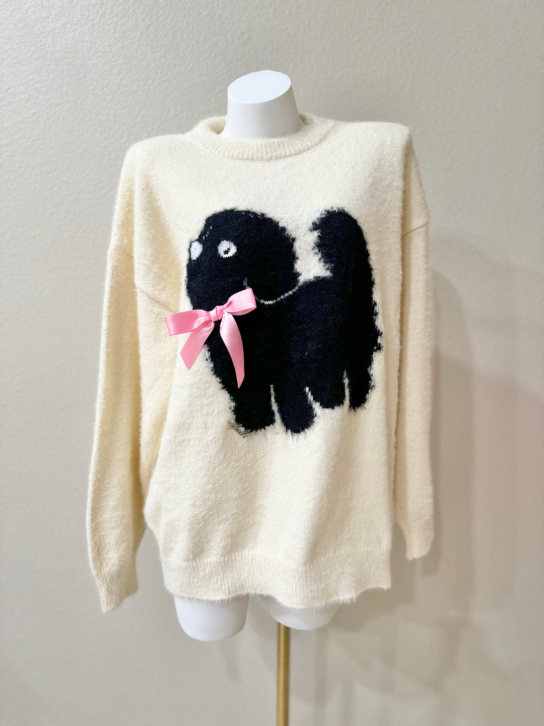 Ivory Puppy Sweater