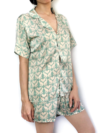 women's soft comfy silky satin pajama set pjs lounge