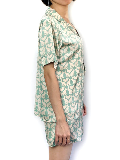 women's soft comfy silky satin pajama set pjs lounge