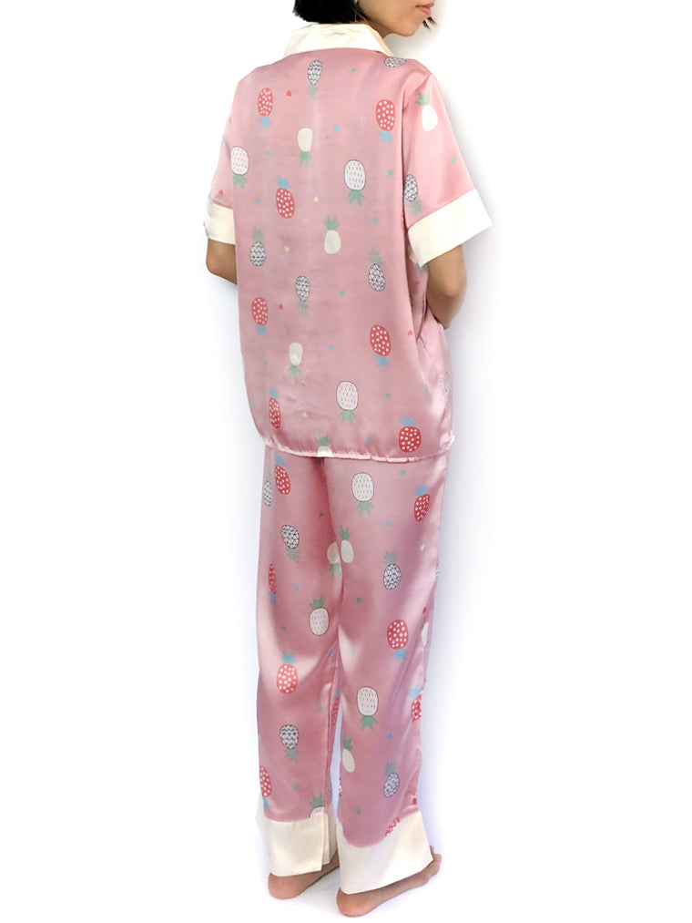 Women's sexy sleepwear cozy silky satin pajama set PJs lounge 