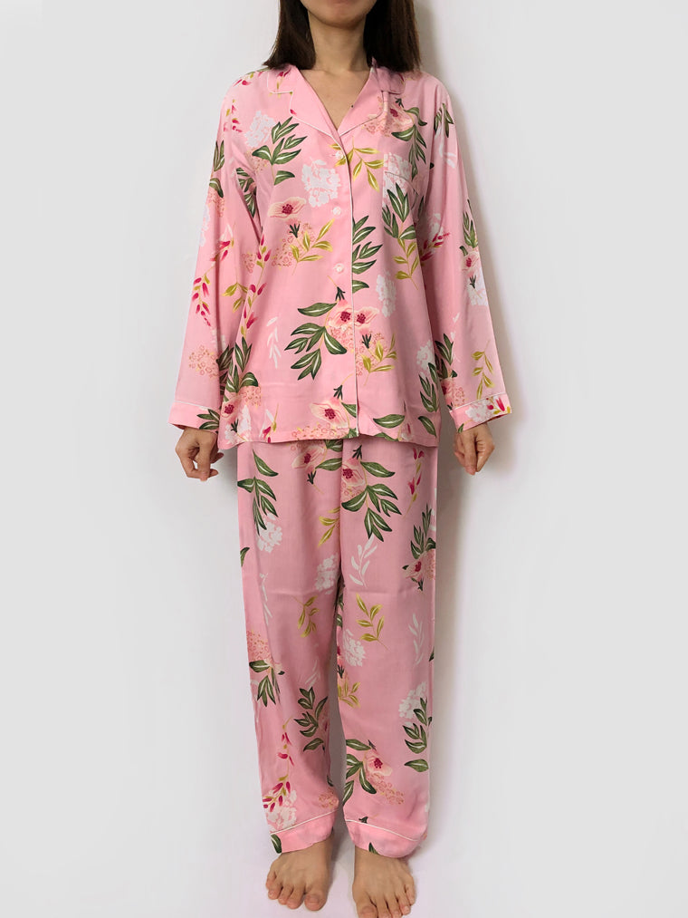 Women's cozy floral loungewear pajama sets