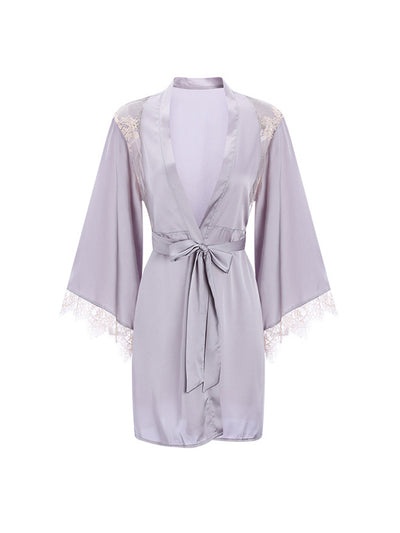 Floral Lace Detail Robe