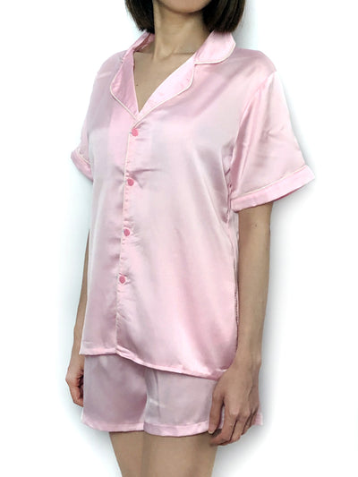 women's soft comfy silky satin pajama set pjs lounge